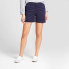Women's 5 Chino Shorts - A New Day Navy (blue)