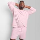 Adult Extended Size Snow Wash Sweatshirt - Original Use Pink