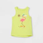 Toddler Girls' Glitter Flamingo Graphic Tank Top - Cat & Jack Yellow