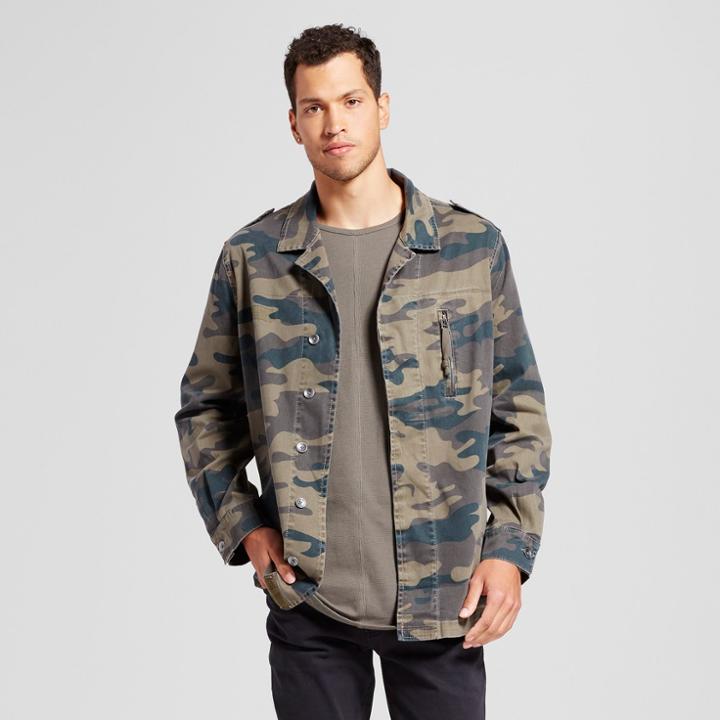 Men's Camo Military Jacket - Jackson Olive