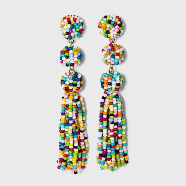 Sugarfix By Baublebar Beaded Ball Drop Tassel Earrings