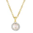 Target Freshwater Pearl And Diamond Accent Pendant Gold Plated (ij-i2-i3) (june), Girl's,