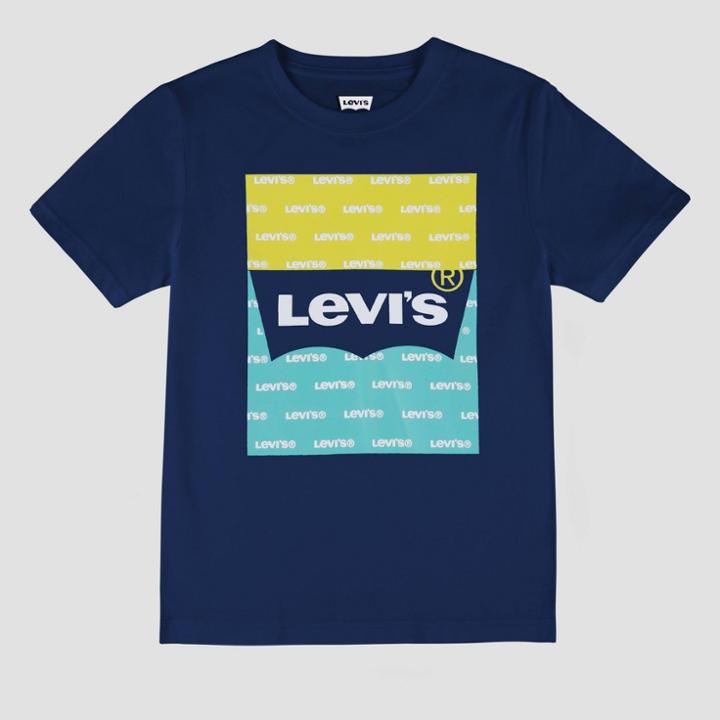 Levi's Toddler Boys' Logo Block Short Sleeve T-shirt - Estate Blue