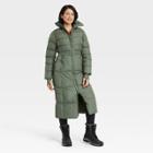 Women's Long Puffer Jacket - All In Motion Dusty Olive Xs, Dusty Green