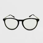 Women's Matte Tortoise Print Round Blue Light Filtering Glasses - Wild Fable Gray