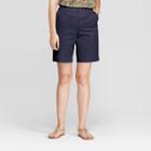 Women's 9 Chino Shorts - A New Day Navy