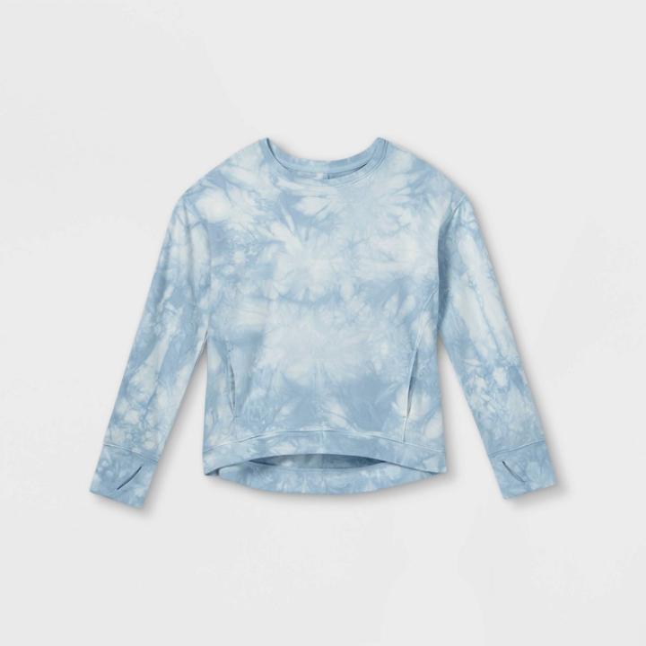 All In Motion Girls' Lightweight Fleece Pullover Sweatshirt - All In