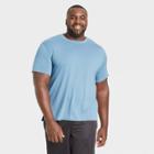 Men's Short Sleeve Performance T-shirt - All In Motion Blue Gray S, Men's,