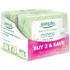 Unscented Simple Cleansing Facial Wipes Kind To
