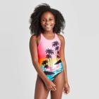 Girls' Out In The Sun One Piece Swimsuit - Art Class Pink
