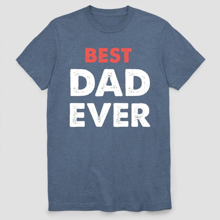 Fifth Sun Men's Best Dad Ever Father's Day Short Sleeve Graphic T-shirt - Navy Heather S, Men's, Size: