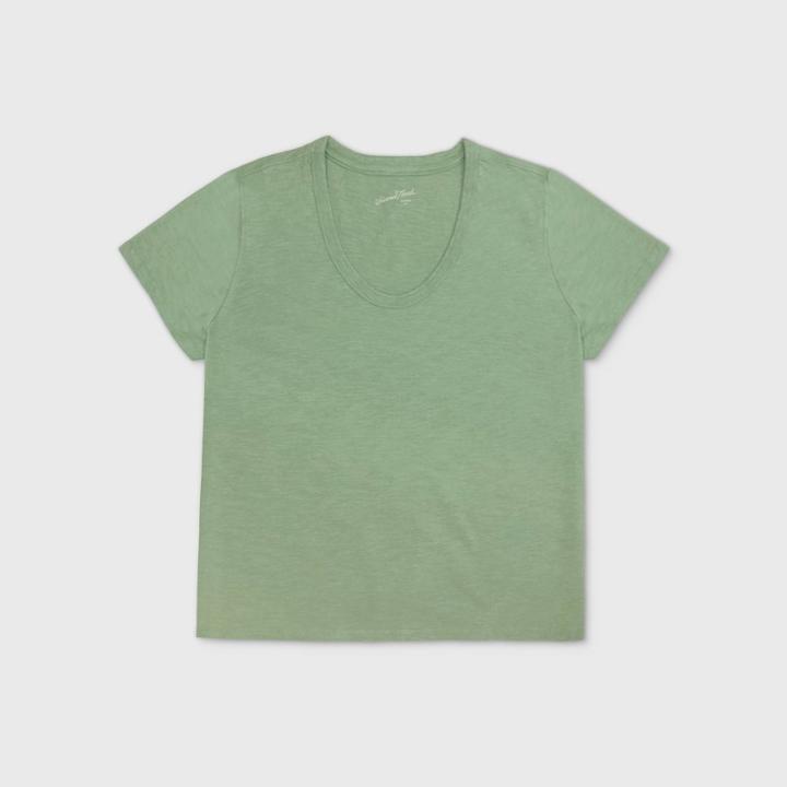 Women's Plus Size Short Sleeve Scoop Neck T-shirt - Universal Thread Green 1x, Women's,