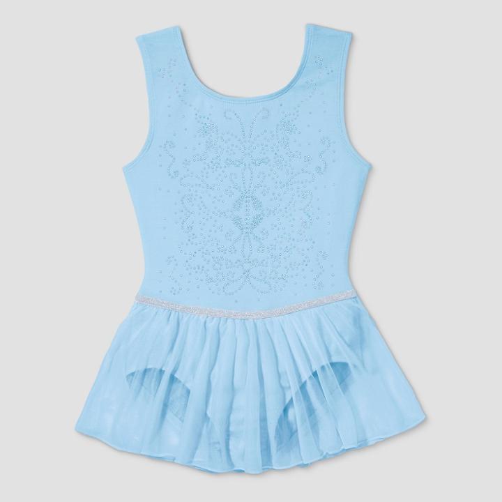 Freestyle By Danskin Girls' Tank Skirtall - Light Blue