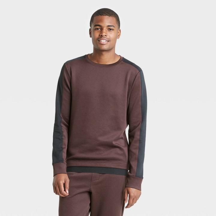 Men's Tech Fleece Crewneck Pullover - All In Motion Dark Berry