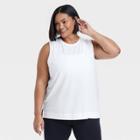 Women's Plus Size Active Muscle Tank Top - All In Motion White