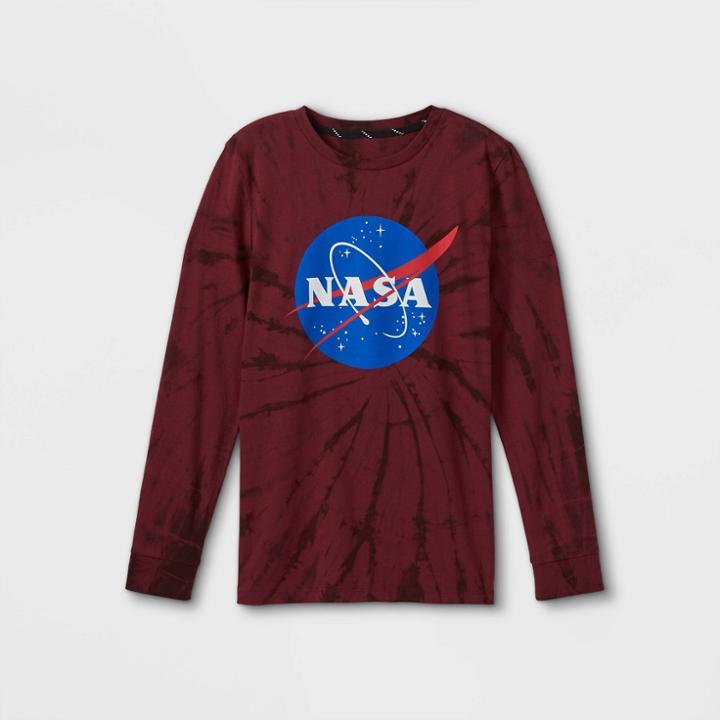Boys' Nasa Tie-dye Graphic Long Sleeve T-shirt - Art Class