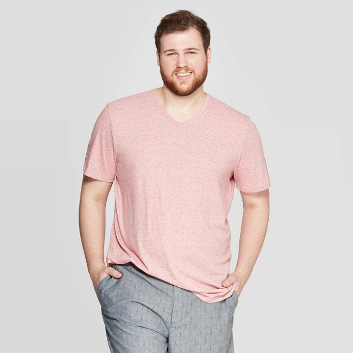 Men's Tall Novelty V-neck T-shirt - Goodfellow & Co Red