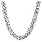 Men's West Coast Jewelry Stainless Steel Beveled Curb Link Chain Necklace (10mm), Size: