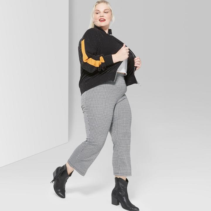 Women's Plus Size Kick Flare Borrowed Pants - Wild Fable