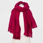 Women's Solid Blanket Scarf - A New Day Rose, Pink