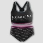 Girls' Friends Bra And Underwear Set - 6, Black/white