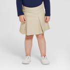 Toddler Girls' Pleated A Line Uniform Skirt - Cat & Jack Khaki (green)