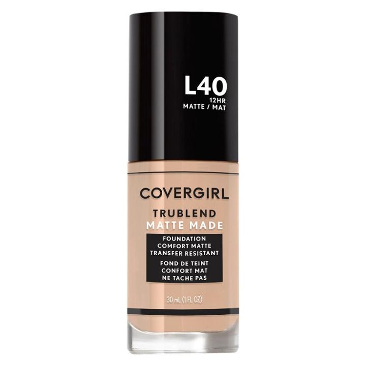 Covergirl Trublend Matte Made Foundation L40 Classic Ivory- 1.01 Fl Oz, L40 Classic Ivory
