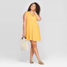 Women's Plus Size Sleeveless U-neck Tank Dress - Universal Thread Yellow X