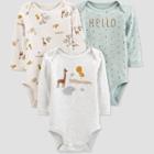 Baby 3pk Safari Bodysuit - Just One You Made By Carter's Green/gray/beige