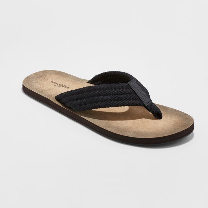 Men's Remington Flip Flop Sandals - Goodfellow & Co Black