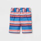 Plusboys' Striped 15 Swim Trunks - Cat & Jack Blue/orange