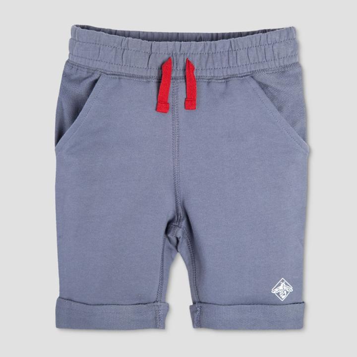 Burt's Bees Baby Toddler Boys' French Terry Rolled Cuff Shorts - Blue 6, Toddler Boy's