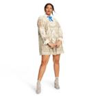 Women's Plus Size Lace Long Sleeve Ribbon Detail Shift Mini Dress - Anna Sui For Target Ivory 2x, Women's, Size: