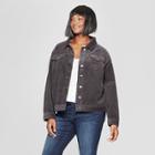 Women's Plus Size Corduroy Jacket - Universal Thread Gray