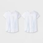 Girls' Short Sleeve 2pk T-shirt - Cat & Jack White