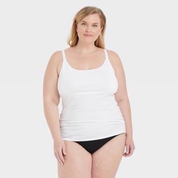 Women's Plus Size Nursing Cami - Auden White