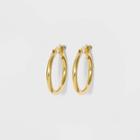 Sterling Silver Round Thin Hoop Earrings - A New Day Gold