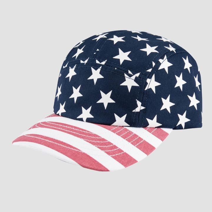Wemco Americana Usa 5 Panel Camp Hat - Red