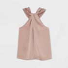 Women's Sleeveless Satin Top - Prologue Rose