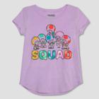 Girls' Nintendo Super Mario Toad Short Sleeve T-shirt - Purple