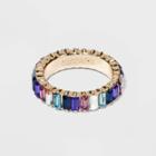 Sugarfix By Baublebar Baguette Blue Ombre Crystal Statement Ring - Blue