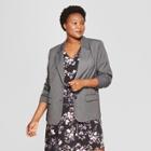 Women's Plus Size Bi-stretch Twill Blazer - Ava & Viv Dark Heather Gray