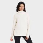 Women's Quilted Pullover With Funnel Neck Collar - All In Motion Cream