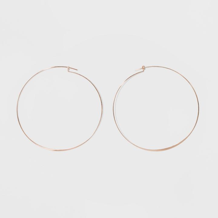 Target Large Flat Hoop Earrings - A New Day Rose Gold