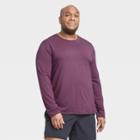 Men's Long Sleeve Performance T-shirt - All In Motion Purple S, Men's,