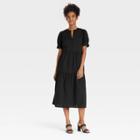 Women's Puff Short Sleeve Lace Dress - Who What Wear Black