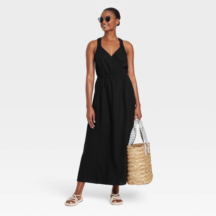Women's Cross Back Tank Dress - Universal Thread Black