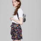 Women's Floral Ruffle Mini Skirt - Wild Fable Black