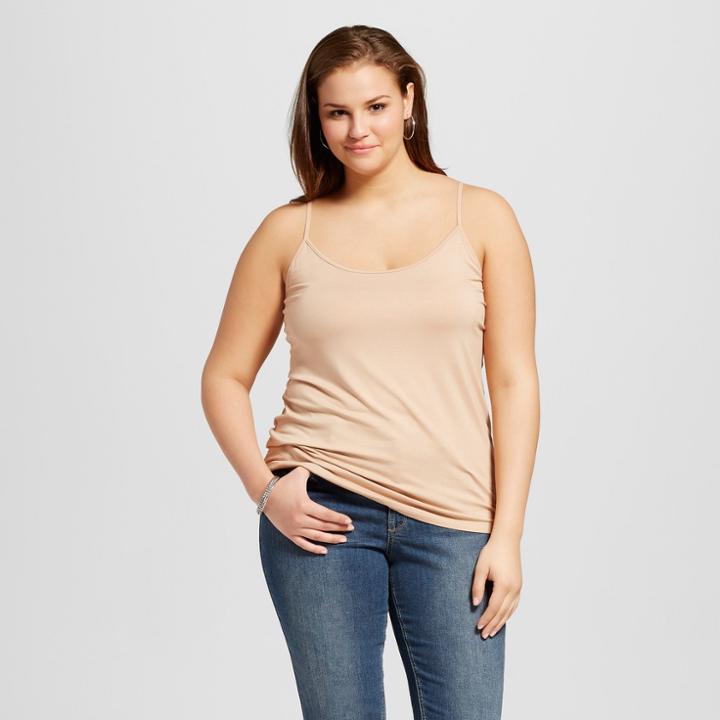 Women's Plus Size Perfect Cami - Ava & Viv Honey Beige