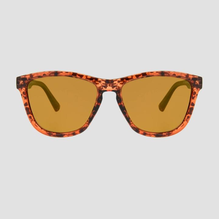 All In Motion Women's Tortoise Print Surf Sunglasses With Mirrored Polarized Lenses - All In